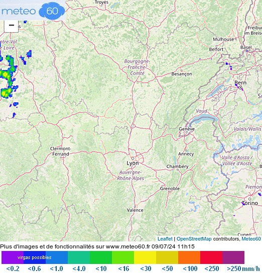 Radar des pluies Haute Savoie