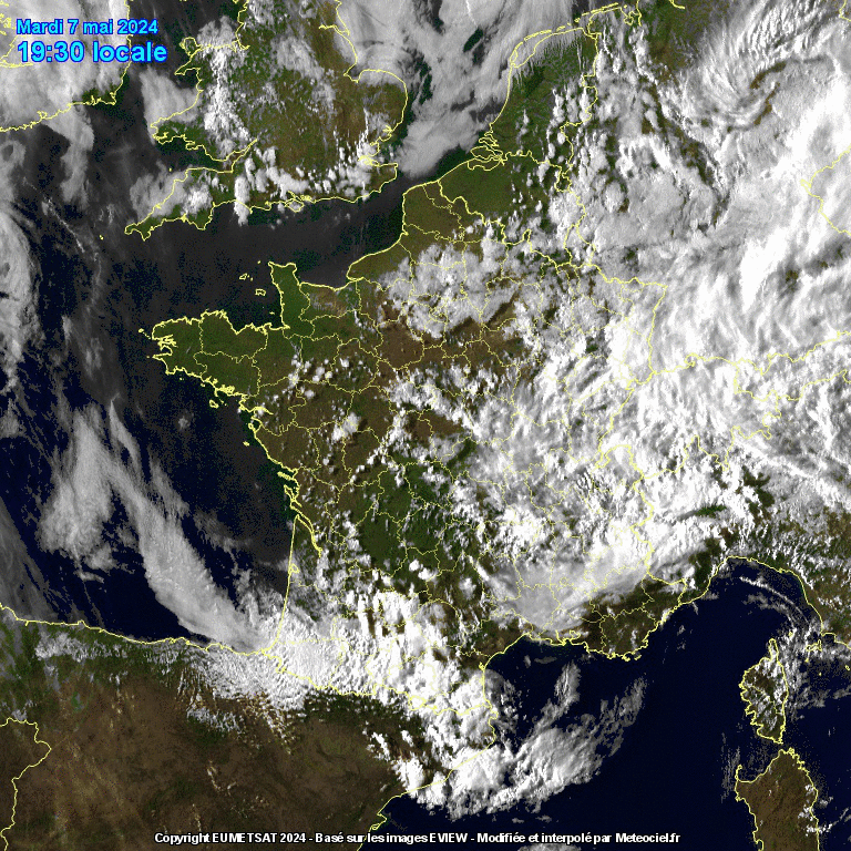 Image satellite en France